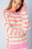 Oh So Bright Neon Striped Sweater