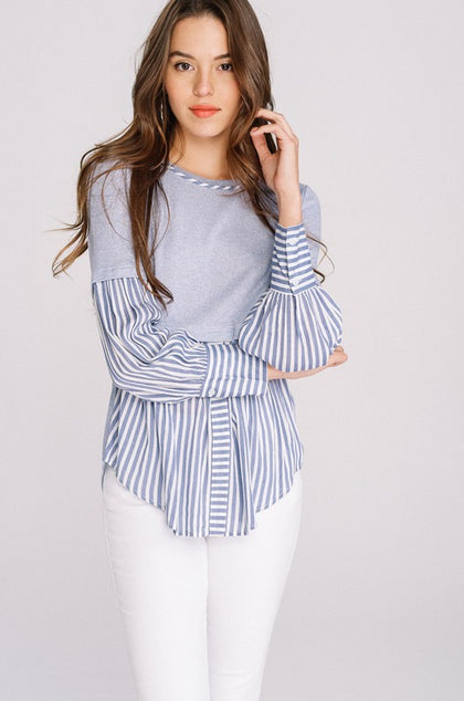 Solid And Stripes Top