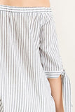 Striped Off Shoulder Tunic