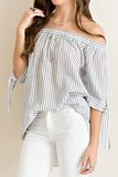 Striped Off Shoulder Tunic