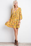Weekend In The Hamptons Floral Print Dress | Yellow