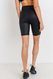 Foil Print Biker Shorts