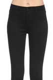 Trendsetter Skinny Jeans With Fray Hem - Black