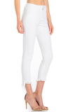 Trendsetter Skinny Jeans With Fray Hem - White