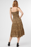 Leopard Print Smocked Tiered Dress