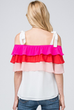 Cotton Candy Kisses Ruffle Top